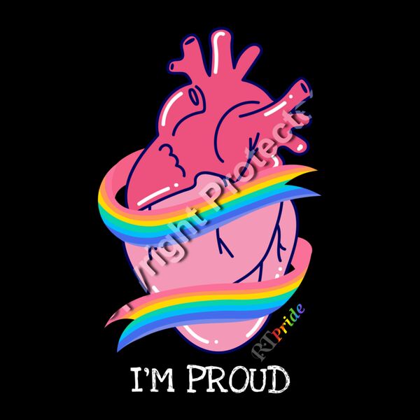 'I'm proud' Rainbow Heart Thumbnail